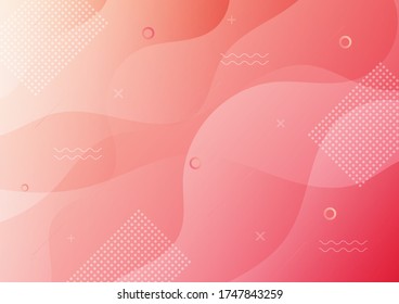 modern gradient red abstract memphis style with geometric background.