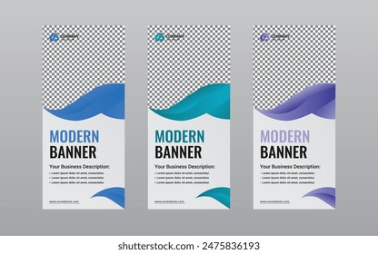 Modern Gradient Roll Up Banner Template Design
