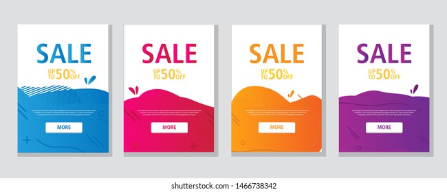 Modern Gradient Sale Banner and Poster A4 Background for Market, Supermarket and Social Media Use 