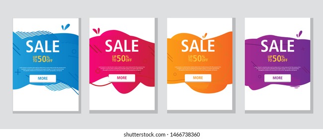 Modern Gradient Sale Banner and Poster A4 Background for Market, Supermarket and Social Media Use 