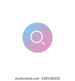 Modern Gradient Search Icon for UI and Web Design