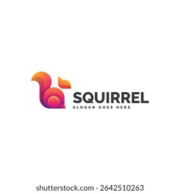 Modern Gradient Squirrel Logo Design