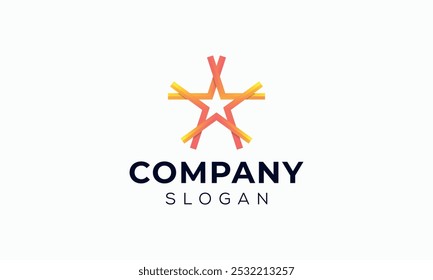 Diseño moderno del logotipo de la estrella del gradiente.