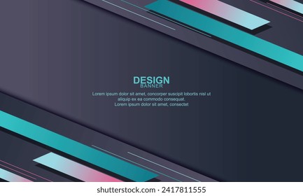 Modern gradient stripes and lines on background. Simple template for your design.