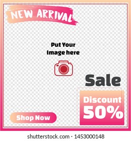 Modern Gradient style promotion square. web banner for social media fashion