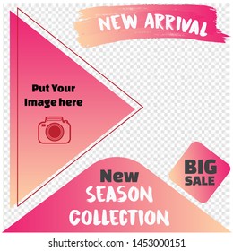Modern Gradient style promotion square. web banner for social media fashion
