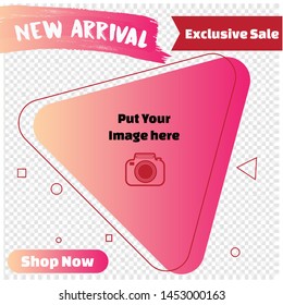 Modern Gradient style promotion square. web banner for social media fashion