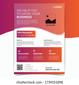 Modern Gradient Stylish Corporate Flyer Design Template, Business Flyer Design