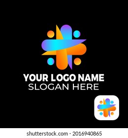 moderno símbolo de gradiente concepto de diseño de logotipo vector para la tecnología de la empresa empresarial 
