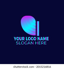 modern gradient symbol logo design concept vector for Business Corporate company technology