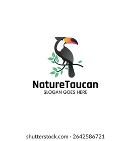 Moderno Gradiente Toucan Bird Logo Design