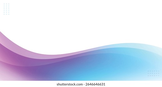 Modern gradient wave background in purple and blue tones with smooth flow design