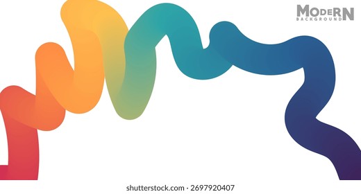 Modern gradient wave background with vibrant color spectrum and smooth transitions