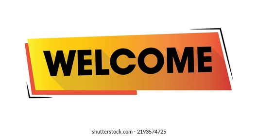 Modern Gradient Welcome Banner Vector Illustration
