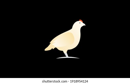 modern gradient white hen logo design vector icon symbol illustration