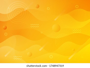 modern gradient yellow abstract memphis style with geometric background.