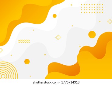 modern gradient yellow abstract memphis style with geometric background.