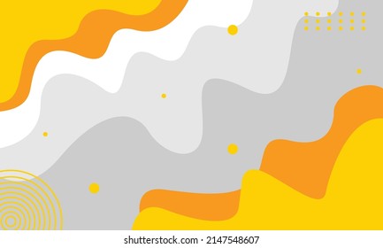 Modern gradient yellow abstract memphis style background