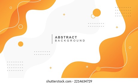 Modern gradient yellow abstract memphis style with geometric background