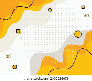 estilo moderno de memphis abstractos de gradiente amarillo con fondo geométrico