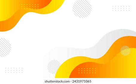 Modern gradient yellow abstract memphis style with geometric background. Vector illustration