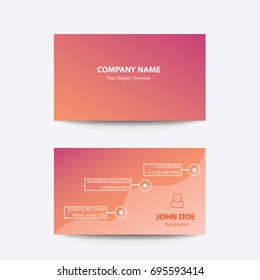 Modern Gradients Graph Style Business Card - Orange Pink