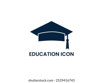  Icono moderno del casquillo de la graduación. versión de la línea y del glifo, contorno del sombrero del estudiante y signo lleno del Vector. Gorra académica lineal y pictograma completo. Símbolo de la Educación, ilustración del logotipo y fondo blanco.