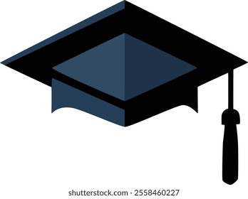 Modern graduation hat cap flat icon design perfect for apps and website projects