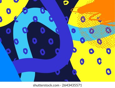 Modern graffiti abstract with layered orange strokes, soft blue sprays, and grunge textures. A creative, edgy background for urban-themed digital and print design.