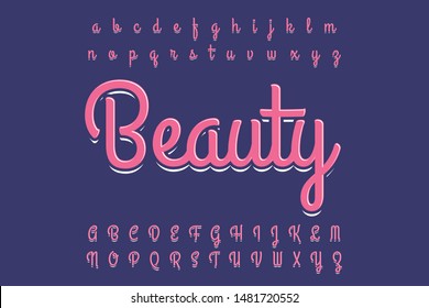 Modern Graffiti font effect with highlight and shadow  lettering font for sticker