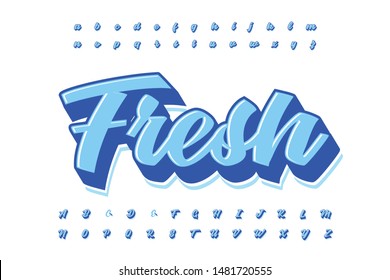 Modern Graffiti Font Effect With Highlight And Shadow  Lettering Font For Sticker