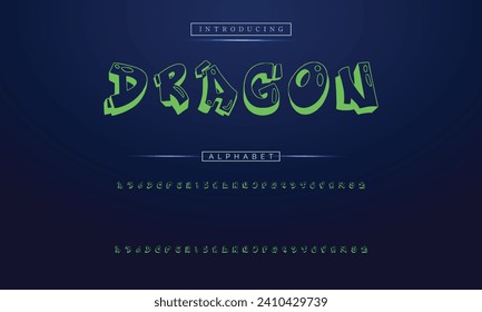 Modern graffiti font effect with highlight and shadow, youth style lettering font