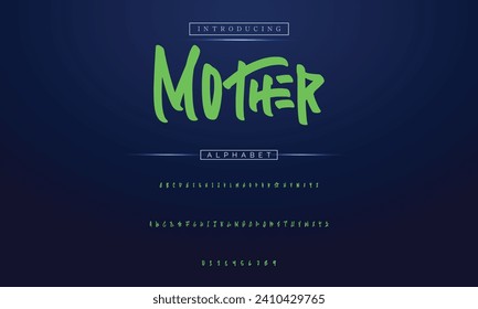 Modern graffiti font effect with highlight and shadow, youth style lettering font