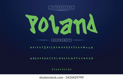 Modern graffiti font effect with highlight and shadow, youth style lettering font