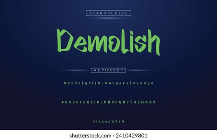 Modern graffiti font effect with highlight and shadow, youth style lettering font