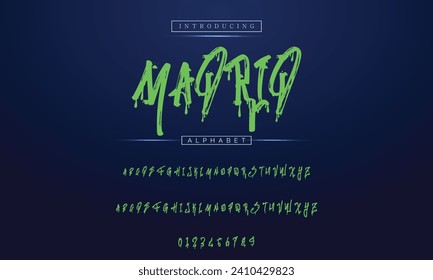 Modern graffiti font effect with highlight and shadow, youth style lettering font