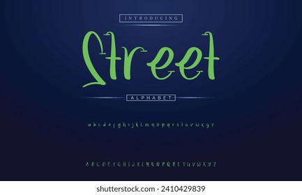 Modern graffiti font effect with highlight and shadow, youth style lettering font