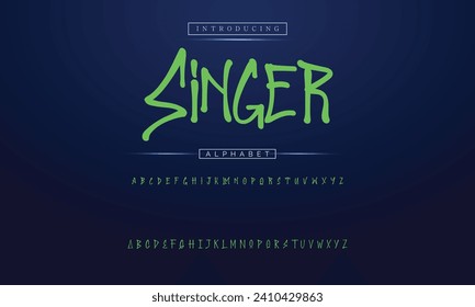 Modern graffiti font effect with highlight and shadow, youth style lettering font