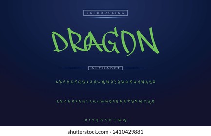 Modern graffiti font effect with highlight and shadow, youth style lettering font