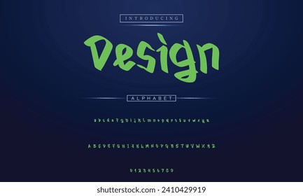 Modern graffiti font effect with highlight and shadow, youth style lettering font