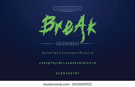 Modern graffiti font effect with highlight and shadow, youth style lettering font