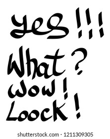 Modern graffiti tags on a white background. Vector art.