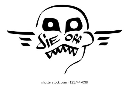 Modern graffiti tags on a white background. Vector art.