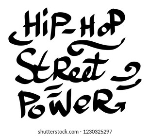 Modern graffiti tags on a white background. Vector art