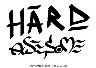 Modern graffiti tags on a white background. Vector art.