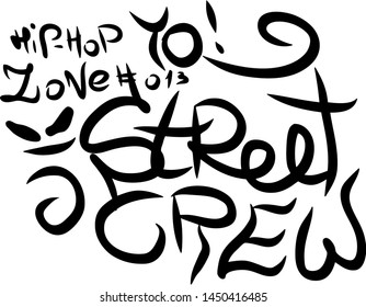 Modern graffiti tags on a white background. Vector art.