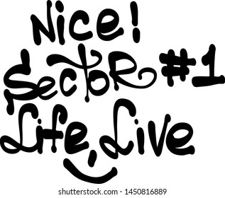 Modern graffiti tags on a white background. Vector art.