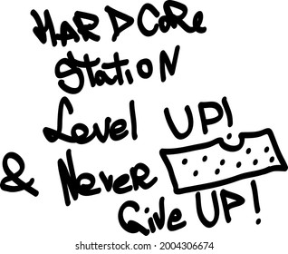 Modern graffiti tags on a white background. Vector art.