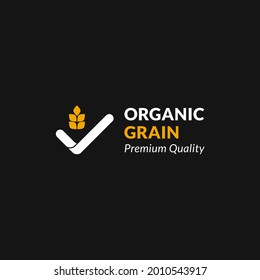 Modern grain logo concept, agriculture wheat logo template vector, perfect for food logo