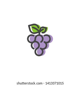 modern grape logo design template